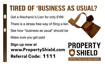 Property Shield Business Card Example